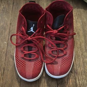 lightly worn Jordans (unsure of type)